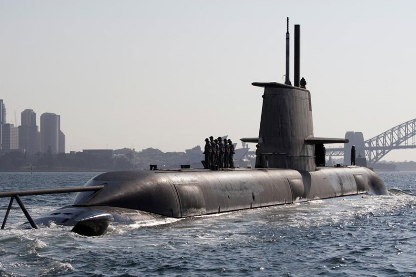 Defence submarine in Sydney harbour